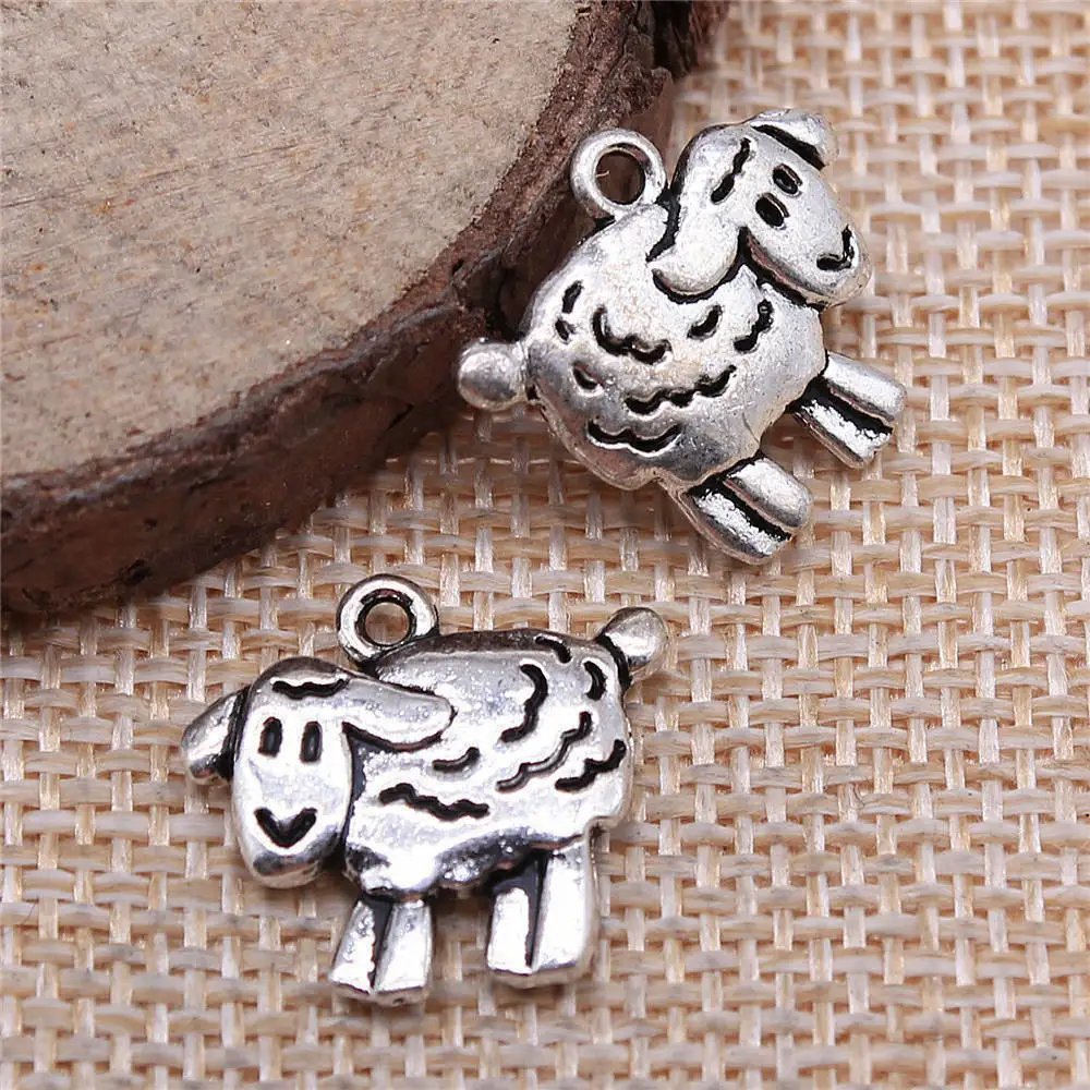 Diy Accessories Sheep Charms Jewelry 18x16mm 10pcs