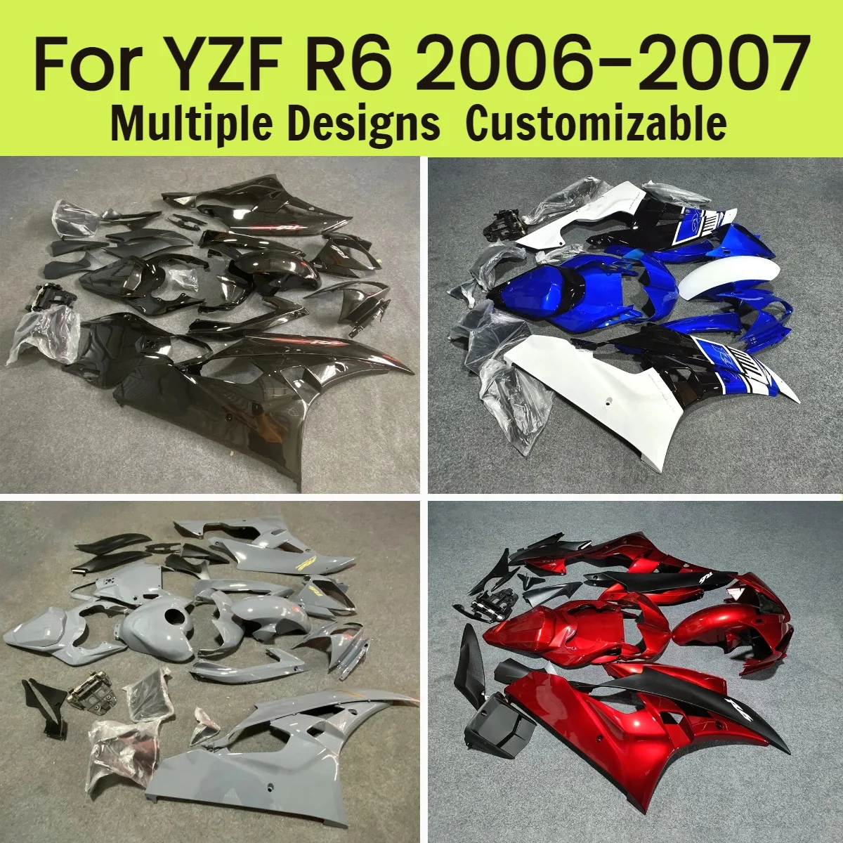 

For YAMAHA YZFR6 2006 2007 Best Unique Fairing Kit YZF R6 06 07 Motorcycle Accessories Injection Fairings
