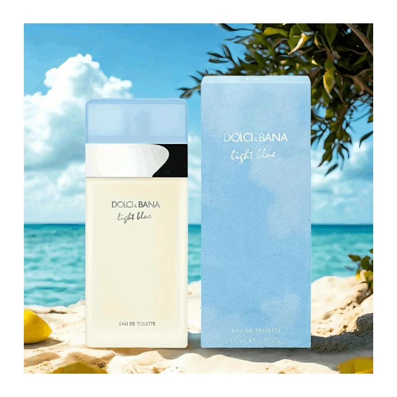 

Dolci & Bana Light Blue Туалетная вода-унисекс со свежим цветочным цитрусовым ароматом Светло-голубой женский EDT 3,4 унции / 100 мл