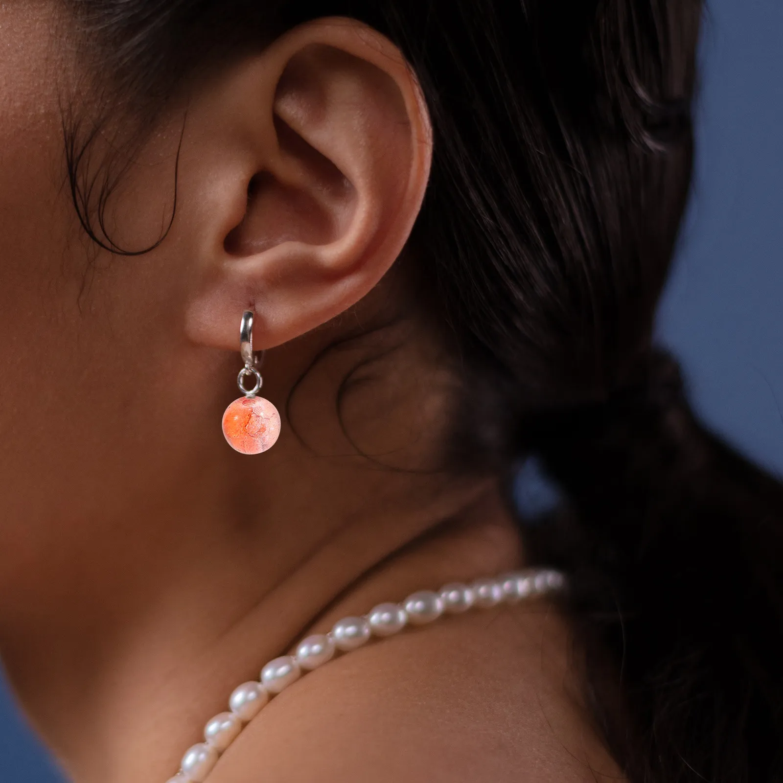 

150Pcs Glass Beads Round Crack Pattern Loose Spacer Beads for DIY Jewelry Making Bracelets Craft Supply Bulk Circle Beads,