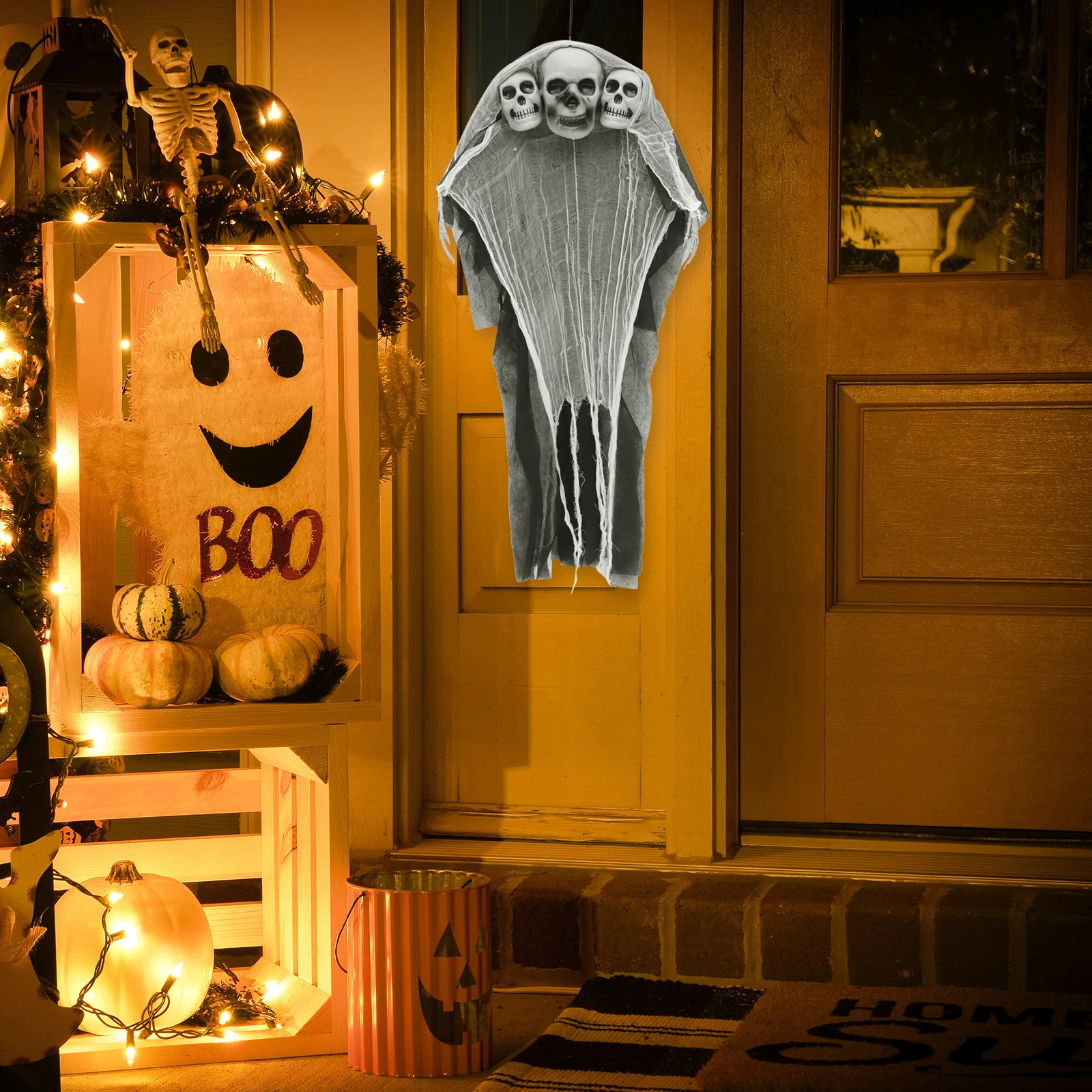 

Halloween Hanging Ghost Scary Decoration Realistic Terrifying Design Compact Size Household Decor Halloween Wall Decor