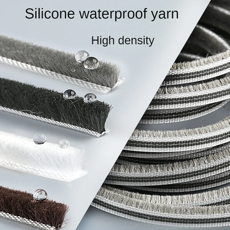 Tira de sellado con ranura para tarjeta de silicona, cinta de cepillo meteorológico, aislamiento acústico, a prueba de polvo, ranura para ventana y puerta