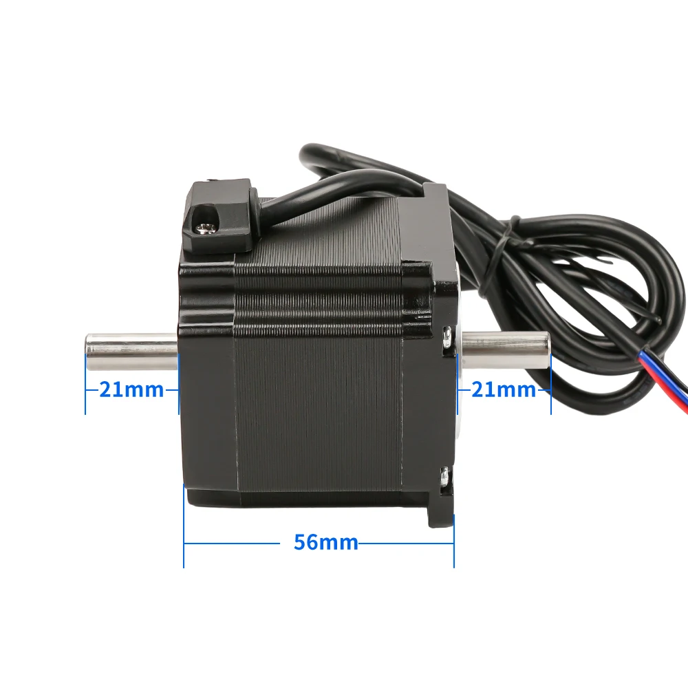 Nema23 56mm 57 Stepper Motor Single/Dual Shaft 8mm 57HS56 3A 1.2N.m 57BYGH 4 Lead for 3D Printer CNC Router Laser Engraver Motor