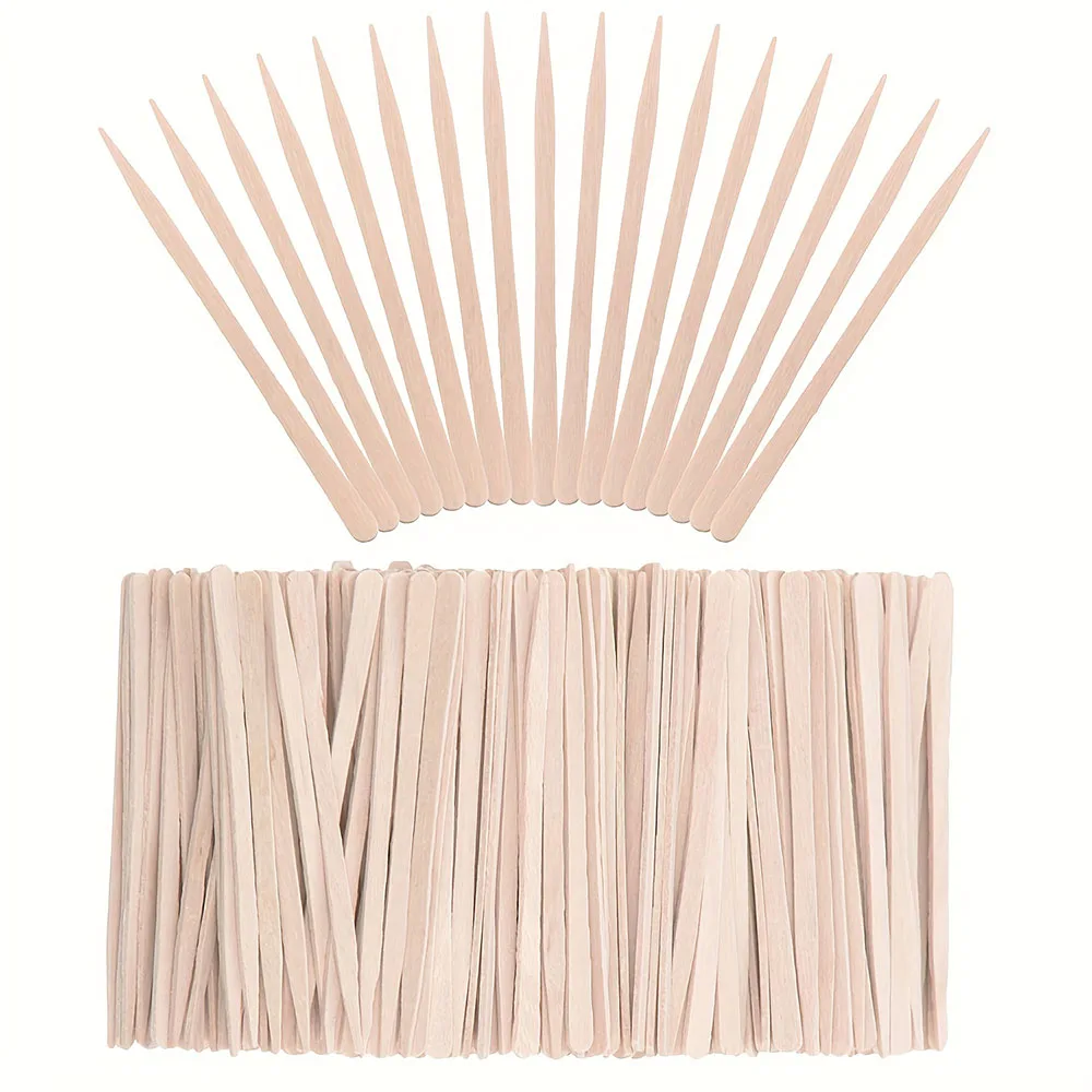 300/500pcs Wooden Wax Sticks Multi-Purpose Waxing Sticks Spatulas For Hair Removal Wooden Craft Sticks Suit Stirring
