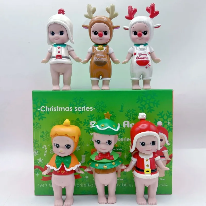 

New Christmas Cake Decoration Elk Doll Dress up Doll Handmade Bag Lucky Bag Blind Box Doll Model Ornament Toy Collection Birthda