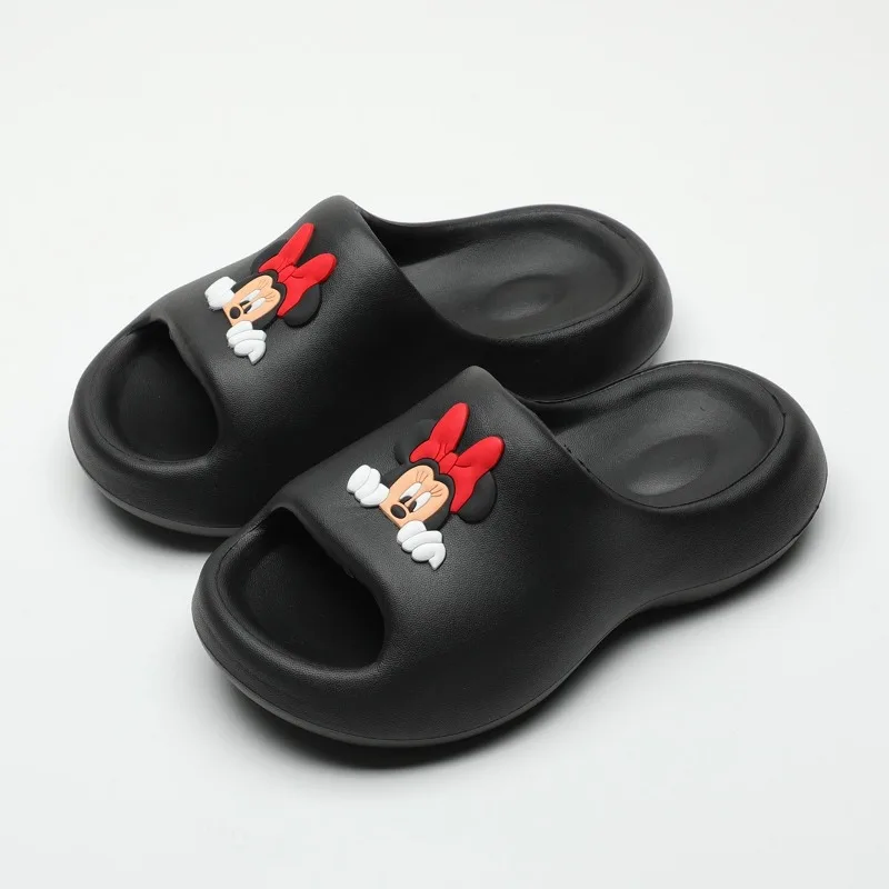 Disney Minnie Mouse Slippers EVA Women Thick Bottom Outdoor Shoes Summer Girls Cartoon Cute Home Soft Beach Slippers Sandals