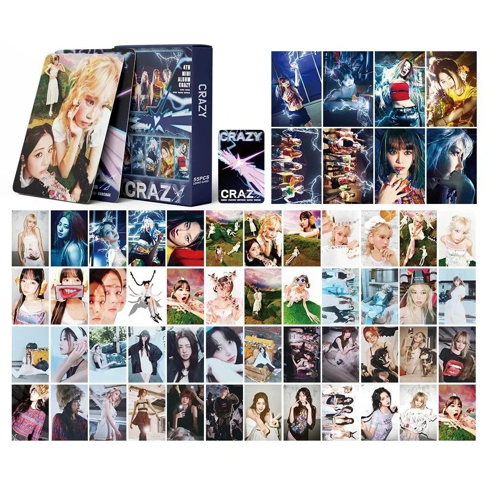 

55pcs/Set Kpop 4th MINI ALBUM CRAZY Lomo cards Perfect Night Photocards For boys girls Collectible gifts
