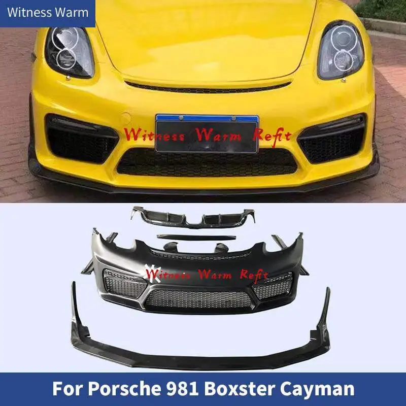 

Carbon fiber FRP Front Bumper splitter Rear Lip Spoiler Diffuser Side Skirt Side Vents GT4 Stlyle For Porsche Boxster Cayman 981
