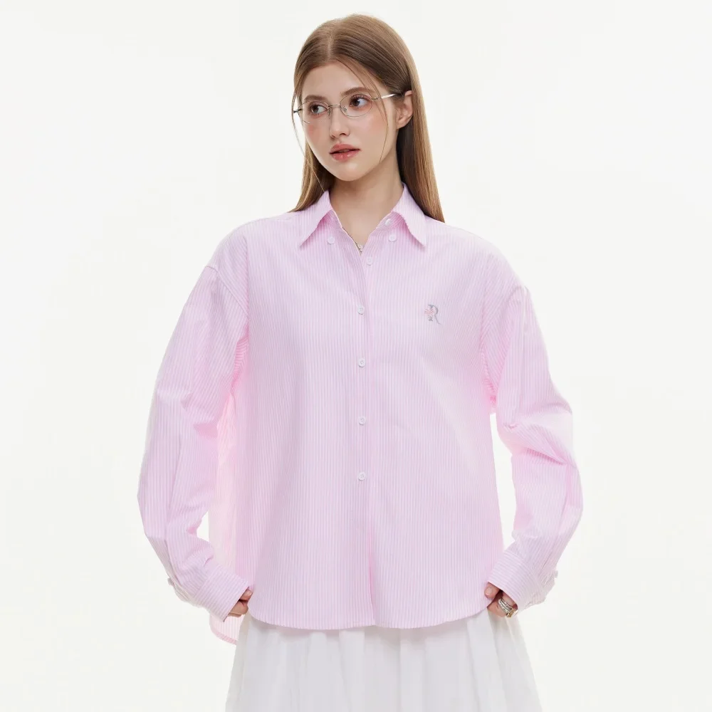 Women's Office Blouse 2025 Women's Fitted Striped Shirt Long Sleeve Tops Designer Luxury Brand Blouse for Woman Shirts Female