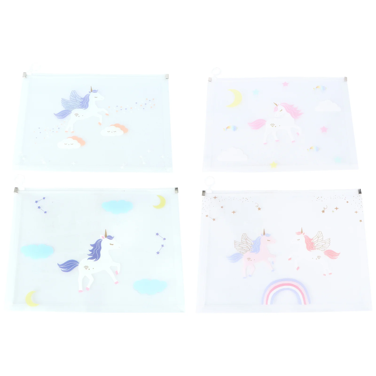 

Набор из 4-х компактных папок-конвертов на молнии для документов формата А4, тестовых работ, многоразовые файловые папки, подарок для детей и школьников