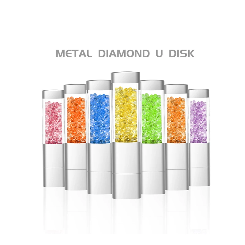 Crystal USB Flash Drive 128GB Beautiful Pen Drive 64GB Fashion Green Memory Stick 32GB With Designs Business Gift USB Stick 16GB