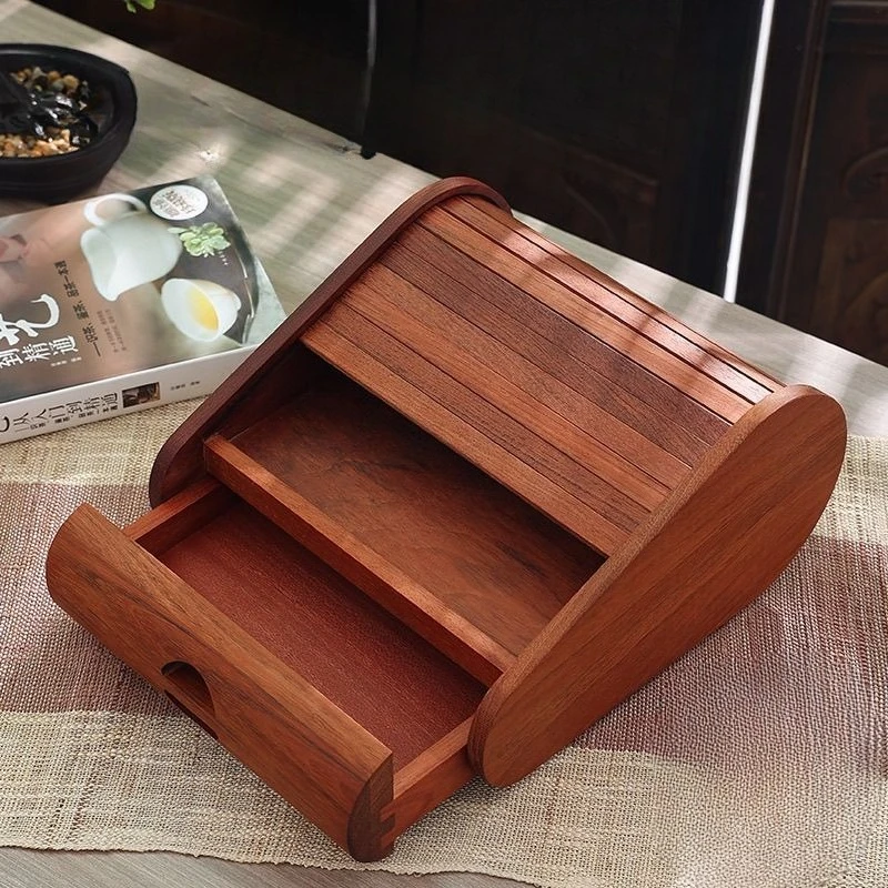 Rosewood roller shutter pull-out storage box with mortise and tenon structure, jewelry, collectibles and bracelets storage box