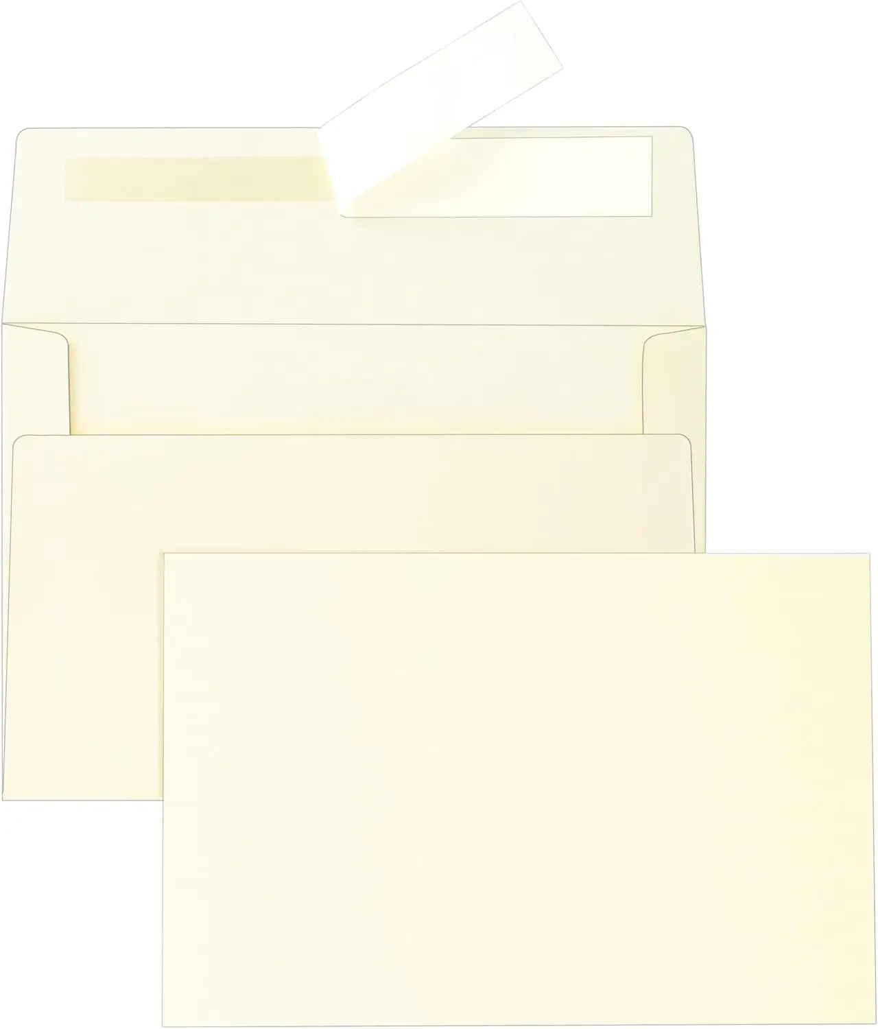 

Blank Cream Cards and Envelopes 4.25x5.5 Heavyweight Cardstock Self Seal A2 Envelopes 20 Pack for Invitations DIY Greeting Cards