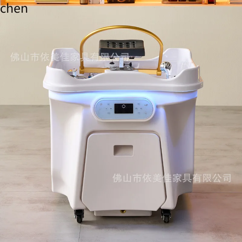 YFY  Shampoo Bed Movable Ear Cleaning Hair Salon Head  Device with Water Circulation Steaming Shampoo