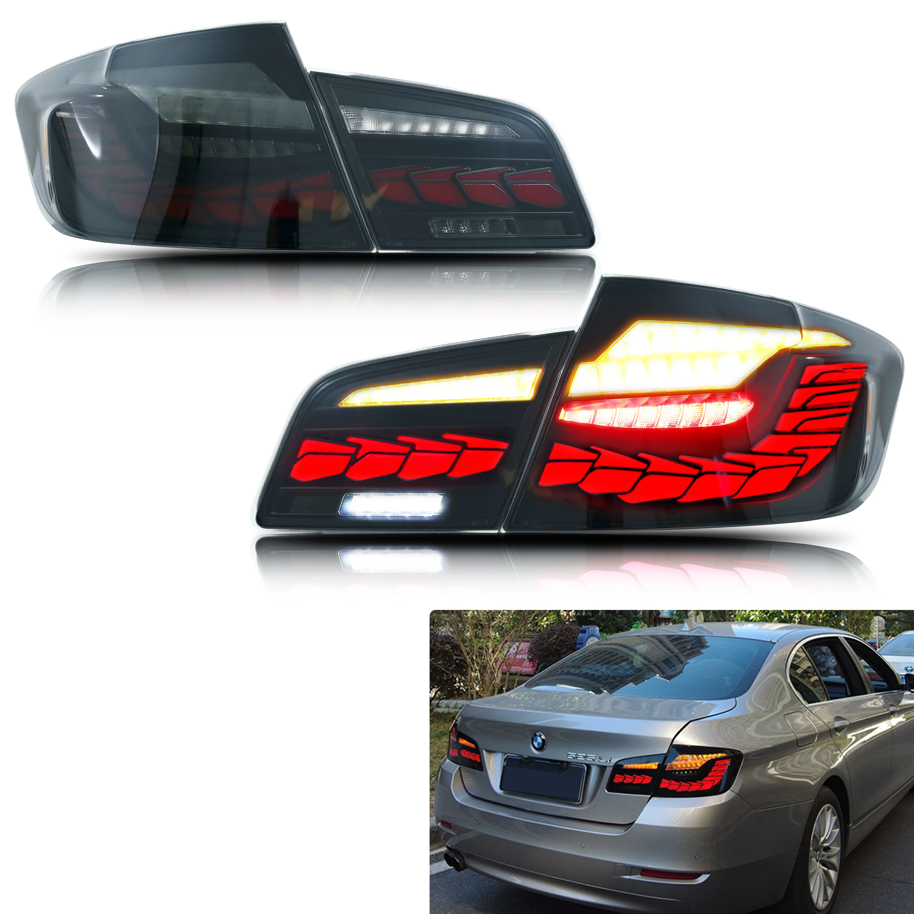 

LED GTS Tail Lights for BMW 5-Series F10 M5 2011-2016 Saloon Start-up Animation Sequential Blinker Rear Lamps Assembly