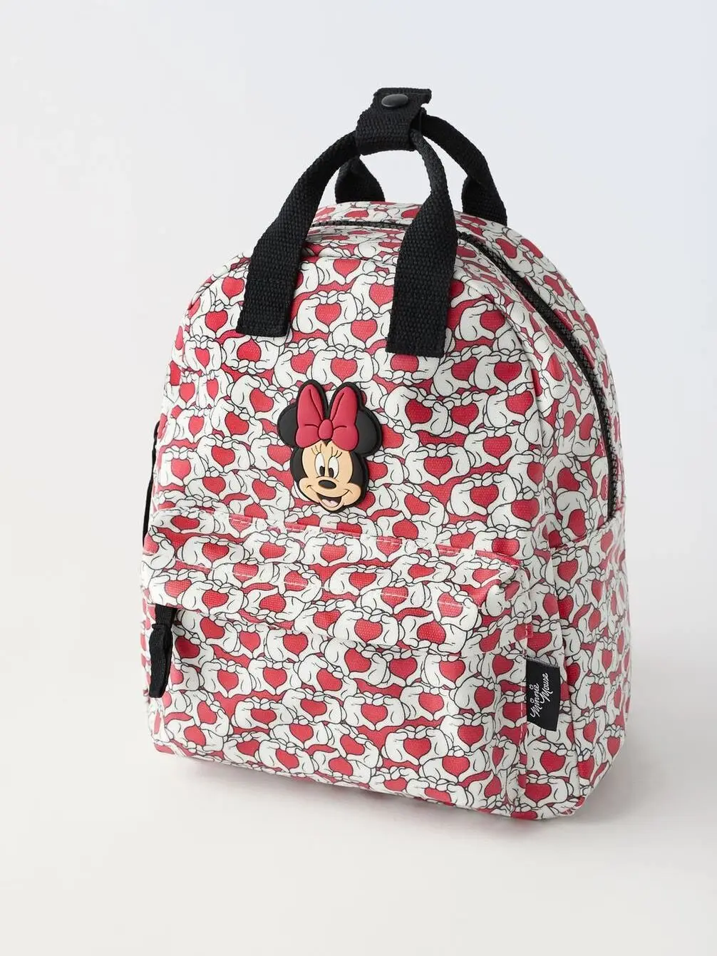 Disney Cartoon Shoulder Bag para crianças, Minnie Schoolbag para bebês, linda mochila, presente do jardim de infância, 28x24x12 cm