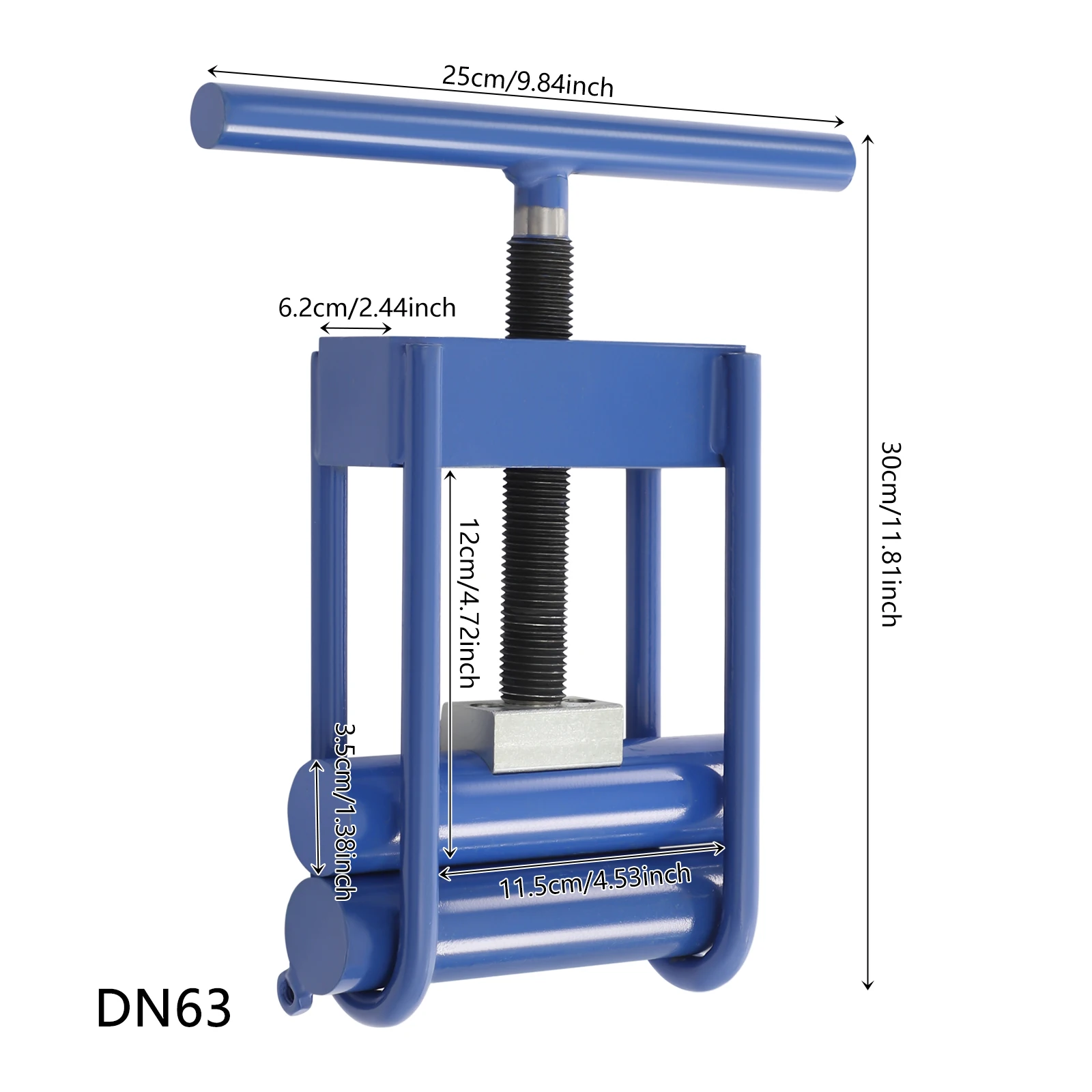 

Blue Pipe Squeeze-Off Tool, Manual Pipe Squeeze-Off Tool, Gas Pipe Squeeze-off Tool for Pipes W/ A Diameter of Less Than 2.48in