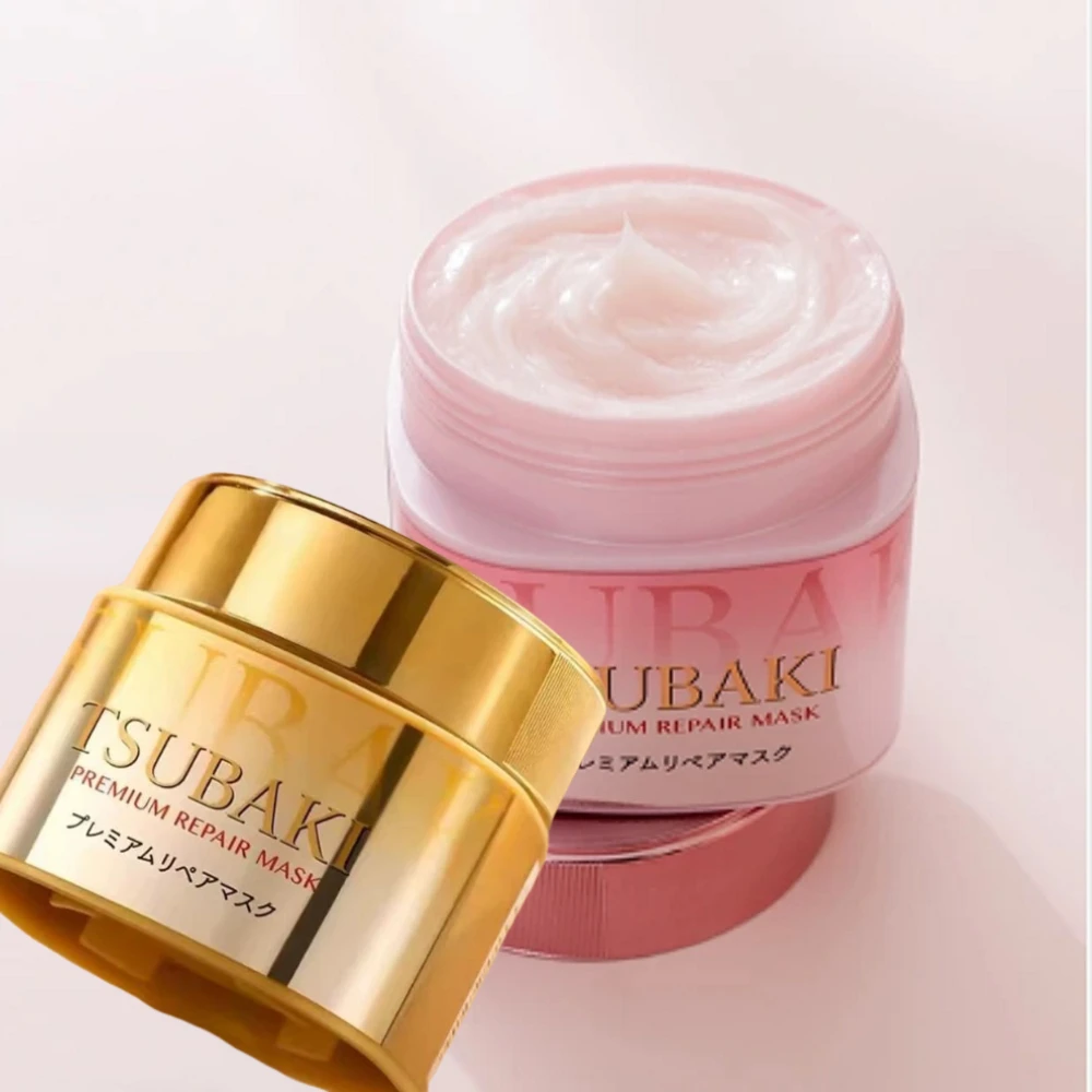 Japan TSUBAKI Premium Repairing Hair Mask - Pink Limited Packaging - Improve Split Frizz Damage Hair Smoothing Salon Hair Care