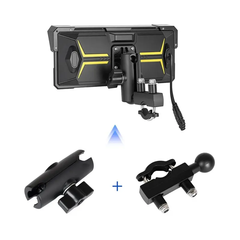 NEW HOT in Stock-Bluetooth 8.1 Inch Motorcycle Carplay Screen Android Auto, 1080P Dash Cam With Front And Rear Cameras,