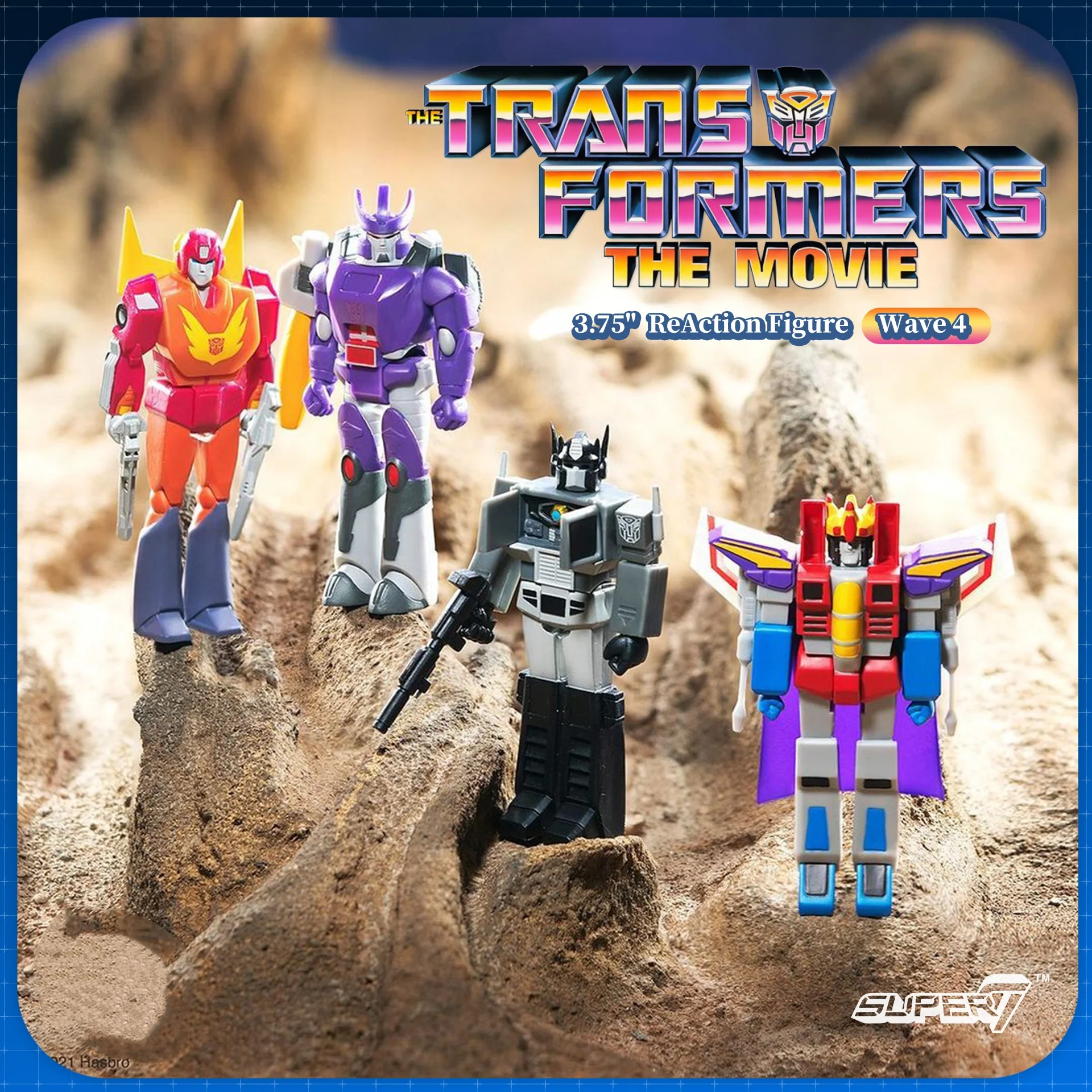 

Spot Super 7 Transformers Carded Series 4: Starscream, Optimus Prime, Galvatron