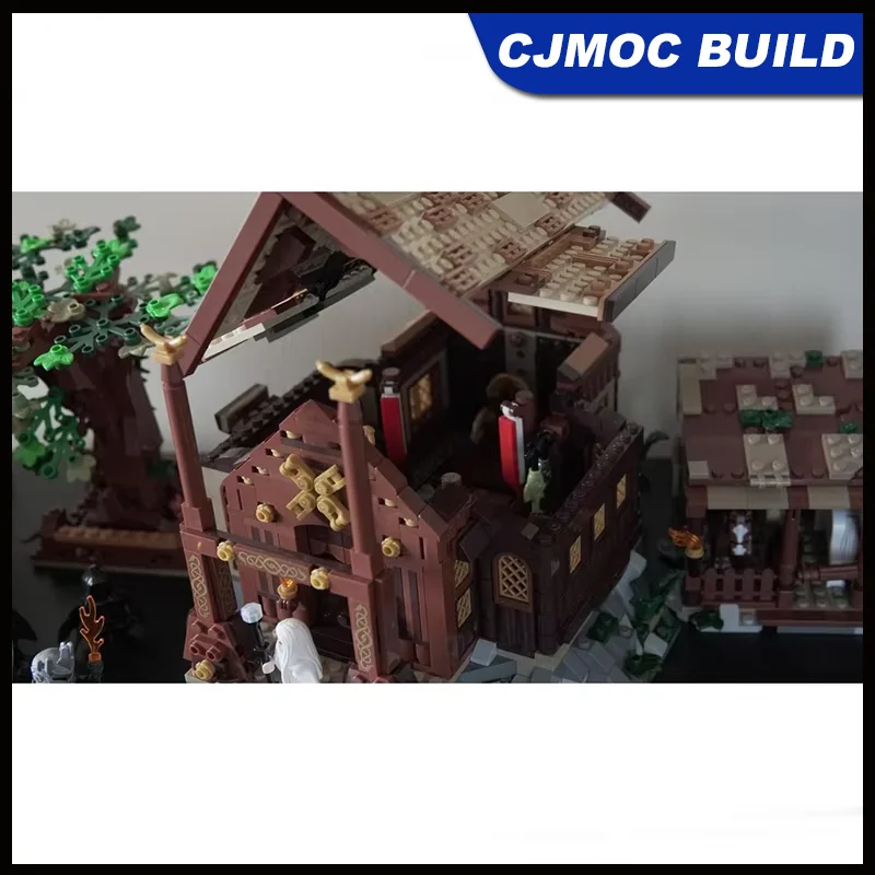 960pcs MOC Ring Movie Medieval Building Blocks Meduseld Model DIY Assembly Building Blocks Toy  Gift MOC-186205