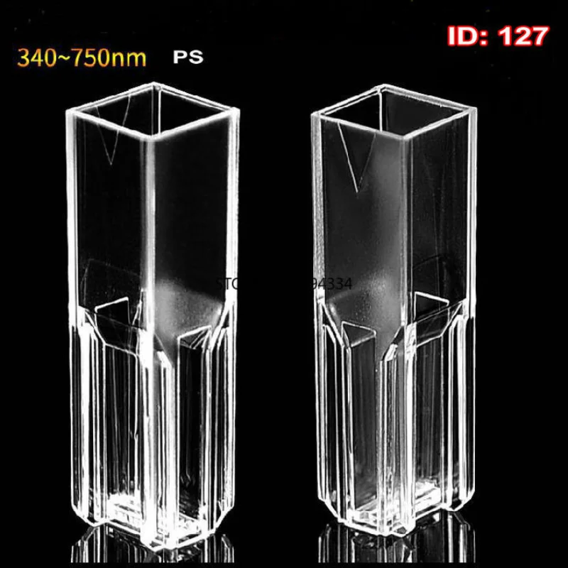 100 pz/lotto 6 cuvetta per fluorometro in plastica di tipo diverso 4.5ml/1.5ml 10mm, colorizzatore in plastica