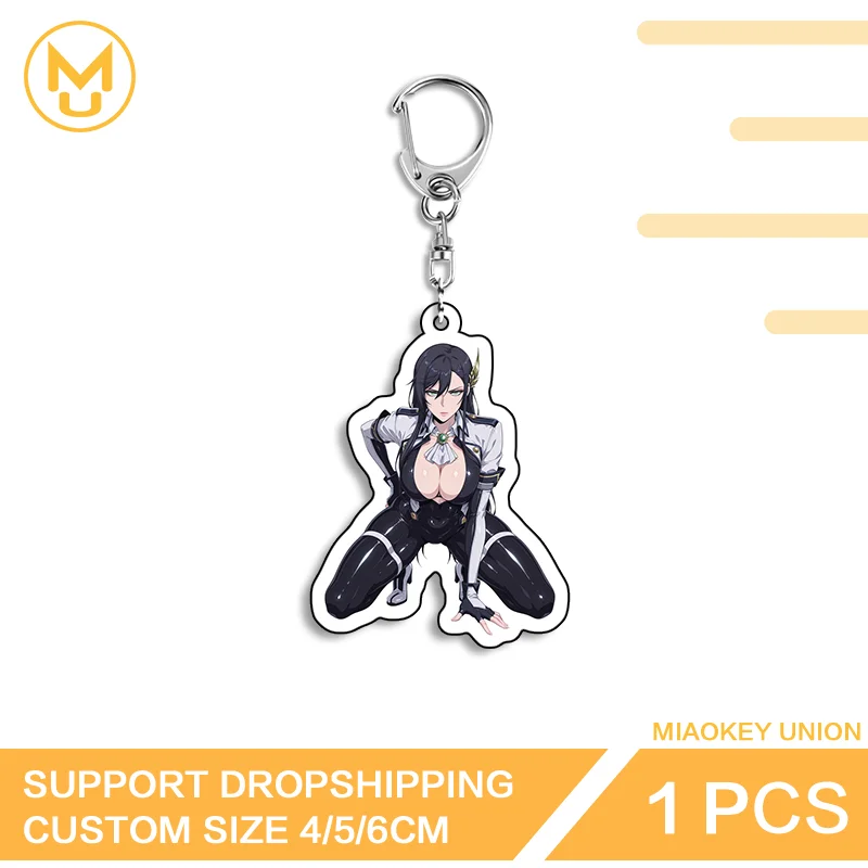 Brunhilde Sexy Squatting Double Sided Acrylic Keyring Interesting Fashion Practical Lightweight Simplicity Key Ring Accessory