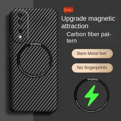 For Huawei Honor 90 80 70 60 50 Pro Case Hard carbon fiber Magnetic Protective Back Cover Case For Huawei Honor90 90Pro Shell