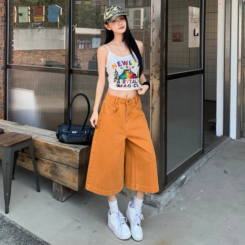 

Новые женские джинсы свободного кроя с широкими штанинами из однотонного денима, коллекция Весна/Лето 2026