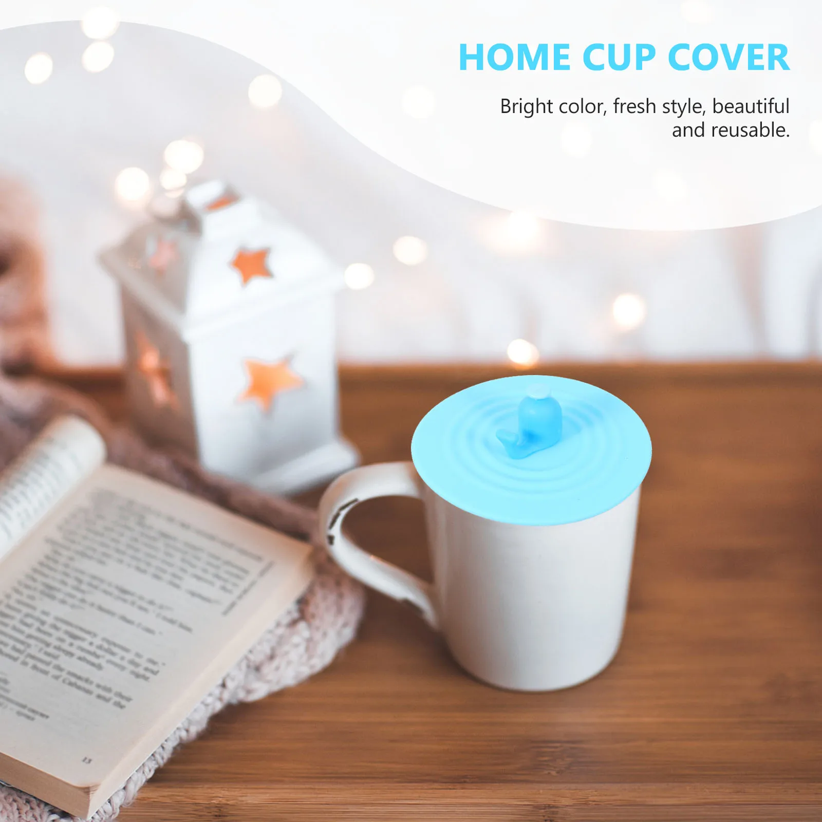 

2Pcs Universal Silicone Cup Lid Dustproof Cartoon Whale Shaped Detachable Decor for Mugs Wine Glasses Small Bowls Heat Resistant