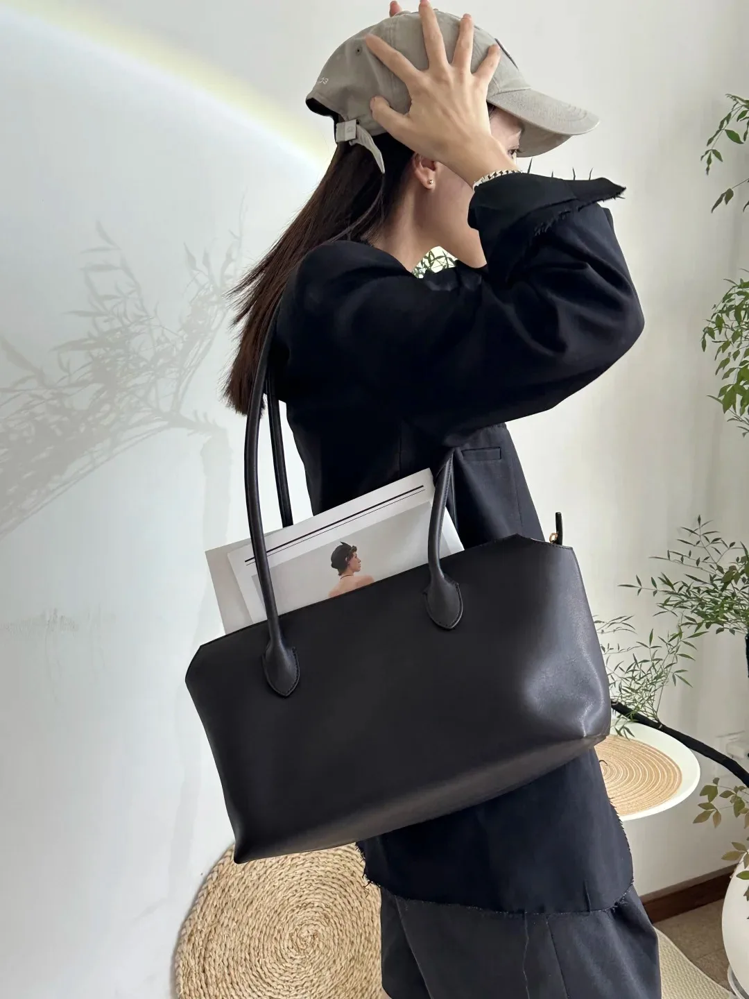 Alta qualidade macio alça longa saco moda luxo sacola de couro genuíno bolsa de ombro feminina escritório grande capacidade