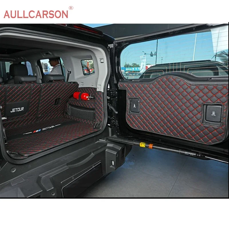 Per Jetour T2 Traveler 2023 2024 tappetini per bagagliaio in pelle resistente Cargo Liner Boot tappeti interni bagagli copertura completa accessori