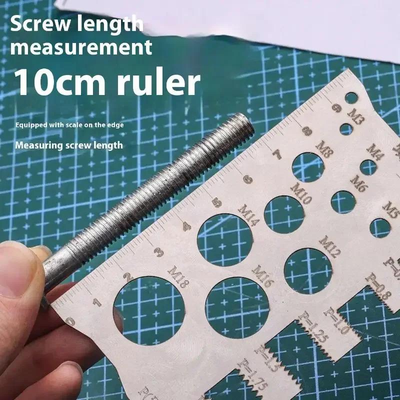 Screw Thread Pitch Gauge Ruler Measuring Tool Bolt Nut Metric Machining Threads Screw Cutting Gauge Angle Model Measuring
