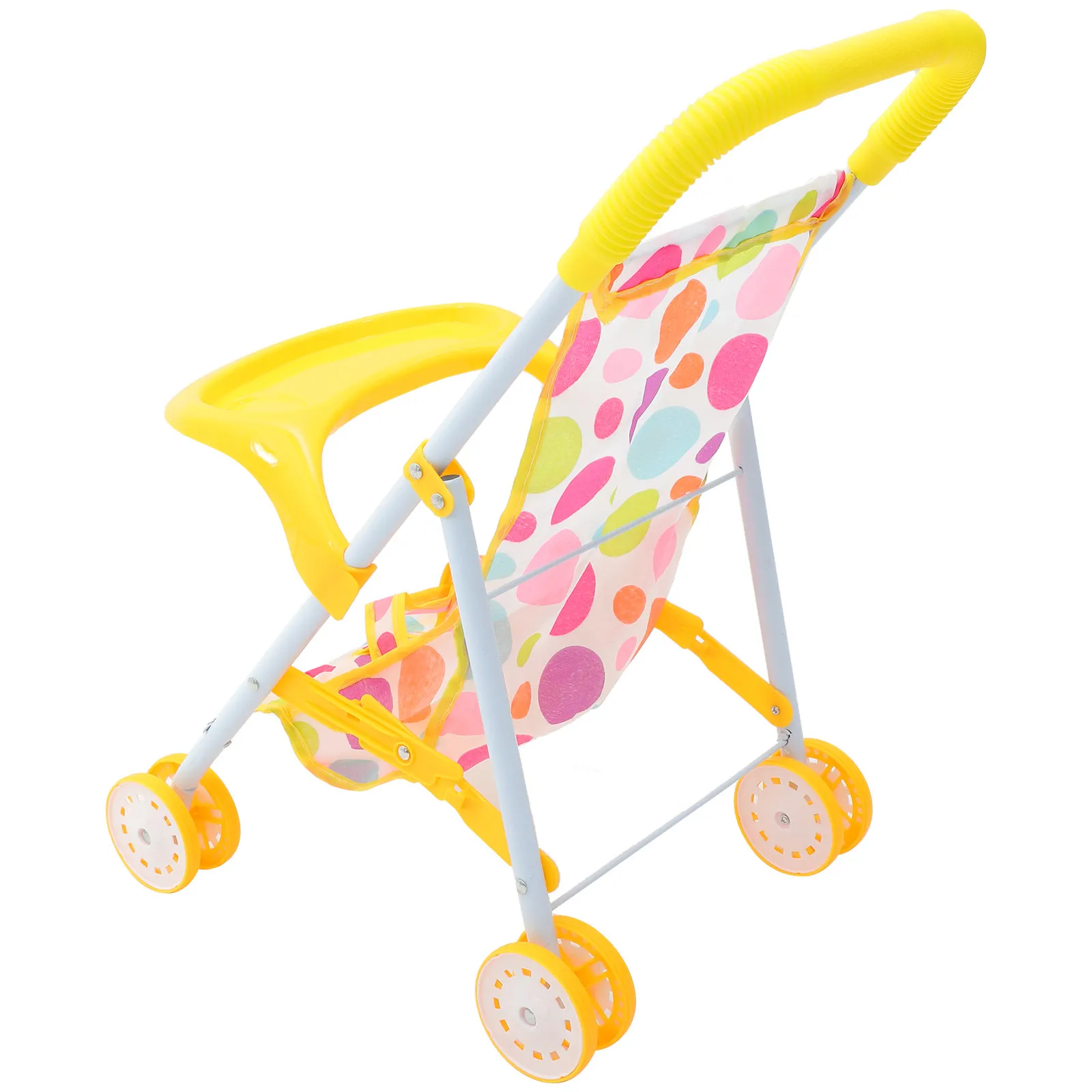 

Коляска для ролевых игр с мобильной конструкцией, большим пространством для хранения, идеальна для игр, декоративный аксессуар, легко переносить.