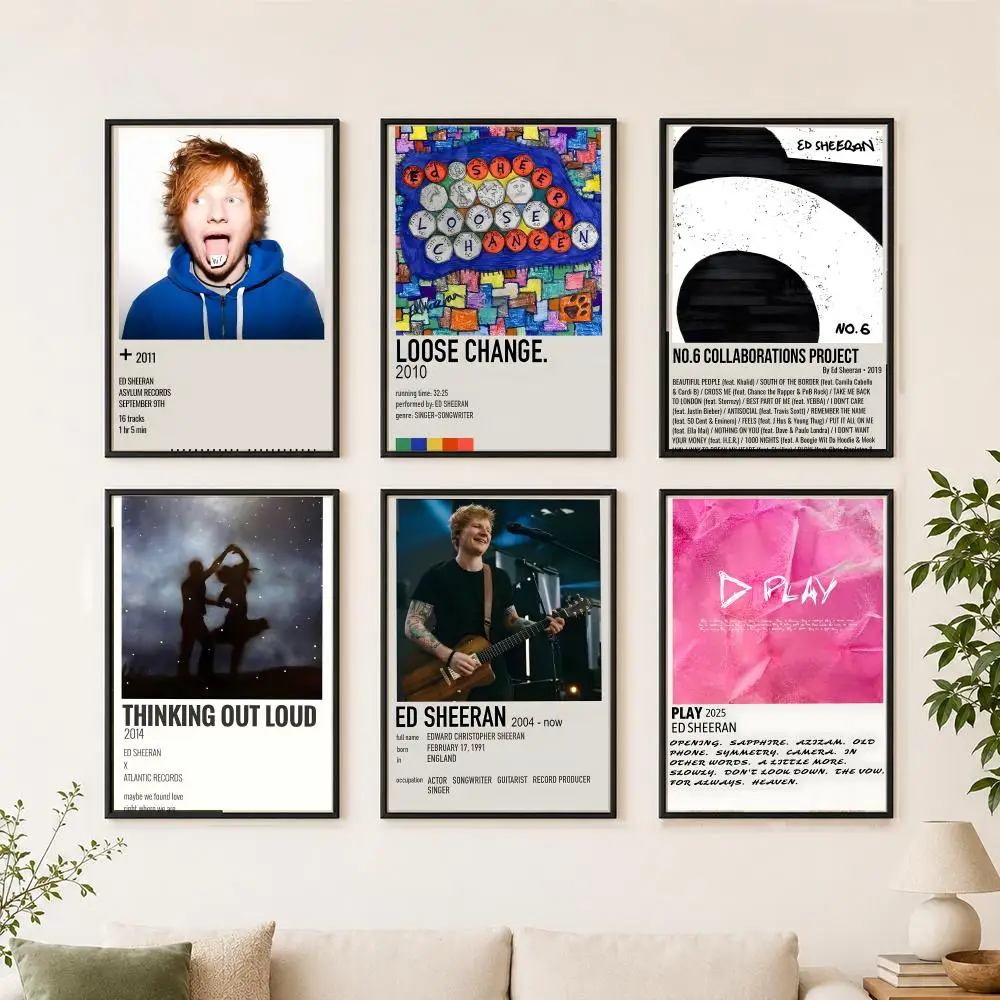 Rapper EEd Sheeraned Poster  Poster, Wall Decor Art Print, Abstract Wall Decor Art Print for Living Room