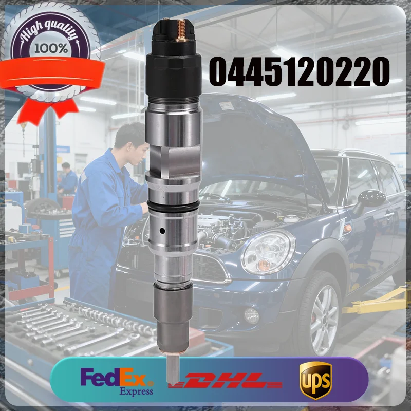 Common Rail Diesel Fuel Injector 0445120220 Auto Spare Parts for Heavy Duty Truck Excavator Engine System