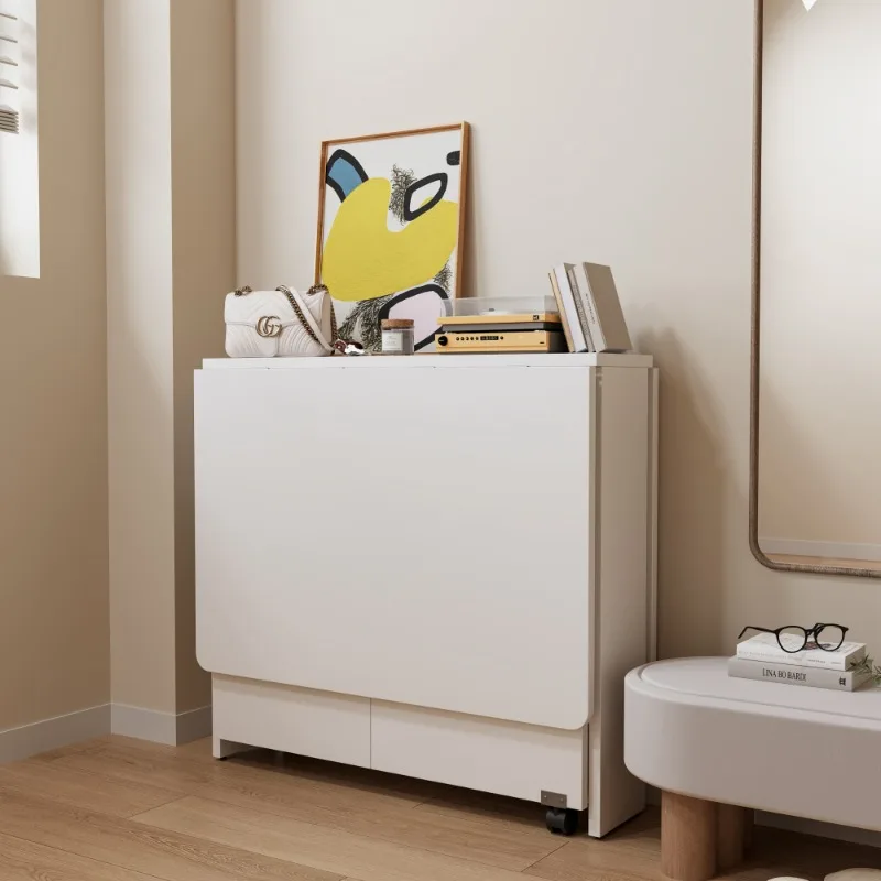 Îlot de cuisine Mobile blanc moderne avec roues de rangement, Table à manger multifonctionnelle pour meubles de cuisine et de maison