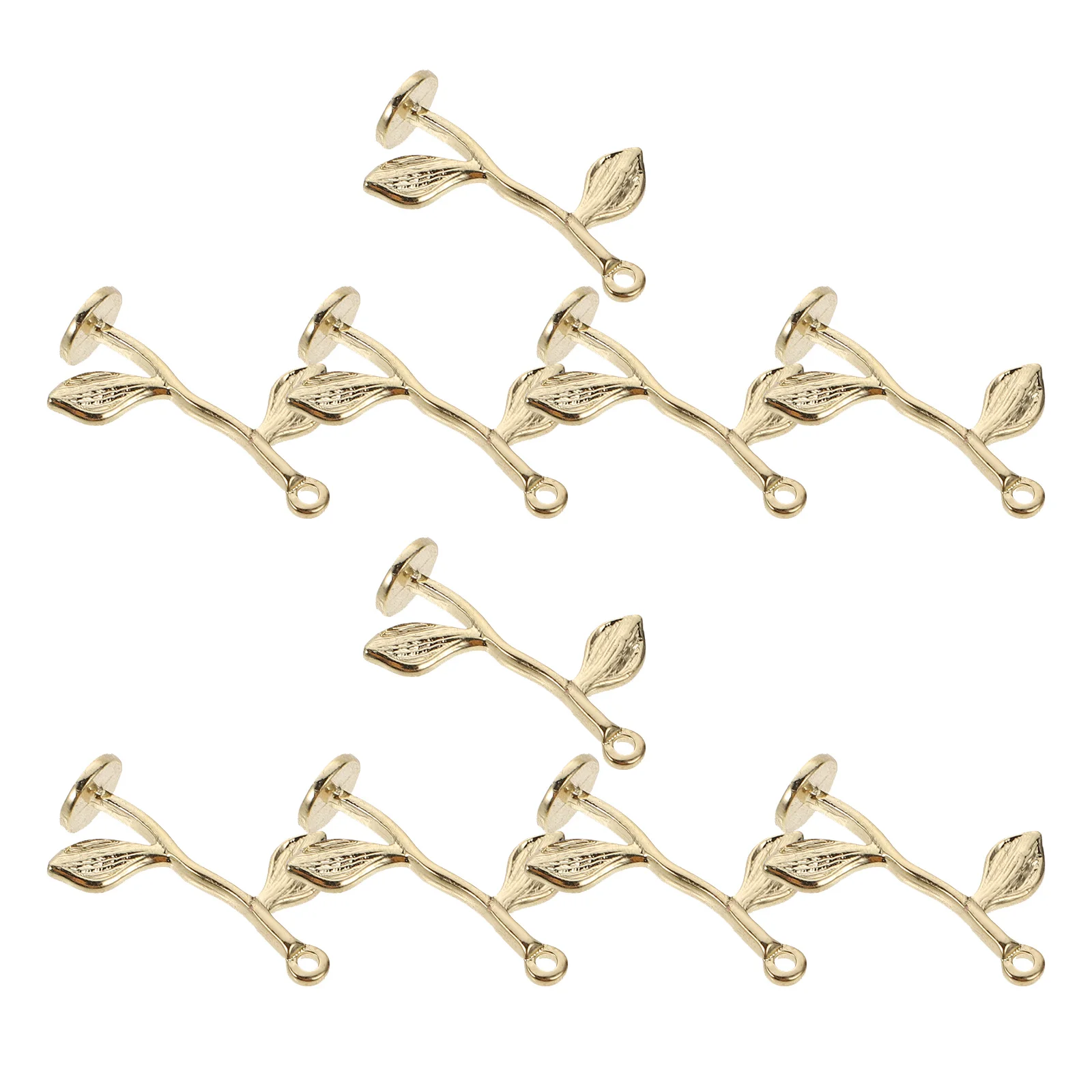

10pcs Flower Earrings DIY Spacer Beads Jewelry Making Material Golden Pendant Creative Charm HangingDecoration