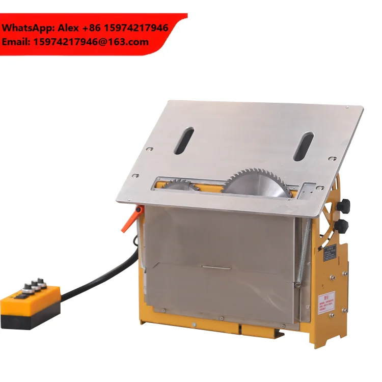 NEWEEK 6 Inch Compact Electric Lifting Desktop Portable Wood Cutting Panel Saw Sliding Table Saw For Woodworking