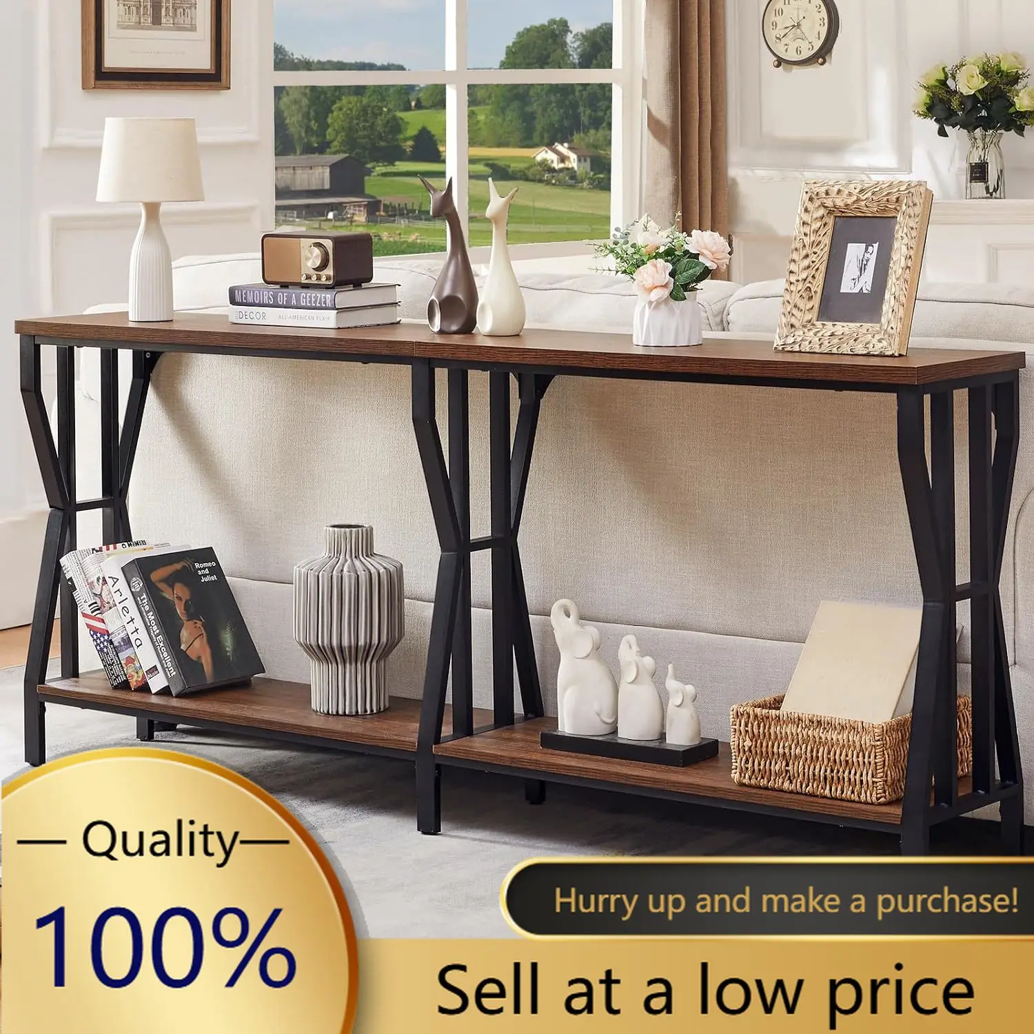 Sofa Console Table, 70.9