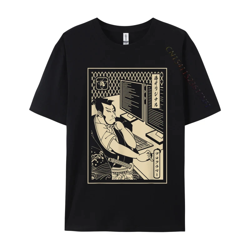 

Programmer Samurai Warrior computer Developer Samurai Hip hop T Shirts Tees Funky Cotton Design Tee Shirts Simple Style