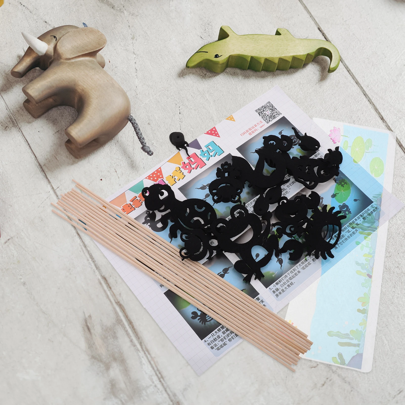 1 ensemble d'autocollants de marionnettes d'ombre, outils pédagogiques pour la maternelle, lumière légère et pour enfants, ensemble d'activités de zone de Performance créative