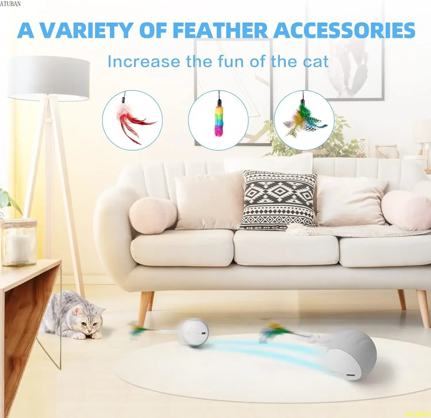ألعاب القطط، كرة ألعاب القطط الأوتوماتيكية، ألعاب القطط التفاعلية للقطط الداخلية، ألعاب القطط الكهربائية في الأماكن المغلقة 2 وضع لعبة كرة القطط الهدايا Nifes T