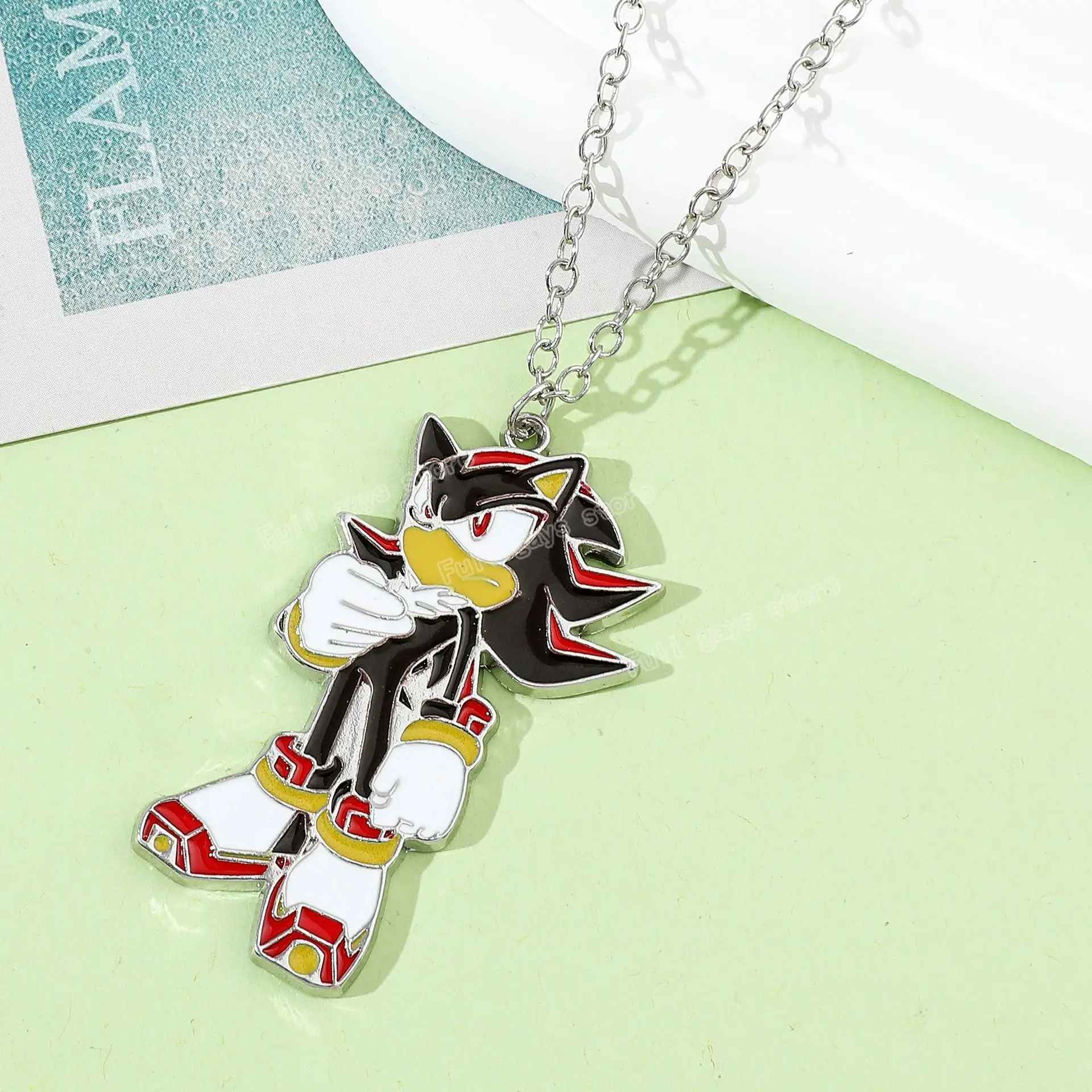 Sonics Movie Necklace Cartoon Anime Figure Shadows Pendants Men Women Metal Chains Fashion Jewelry Accessories Birthday Gifts