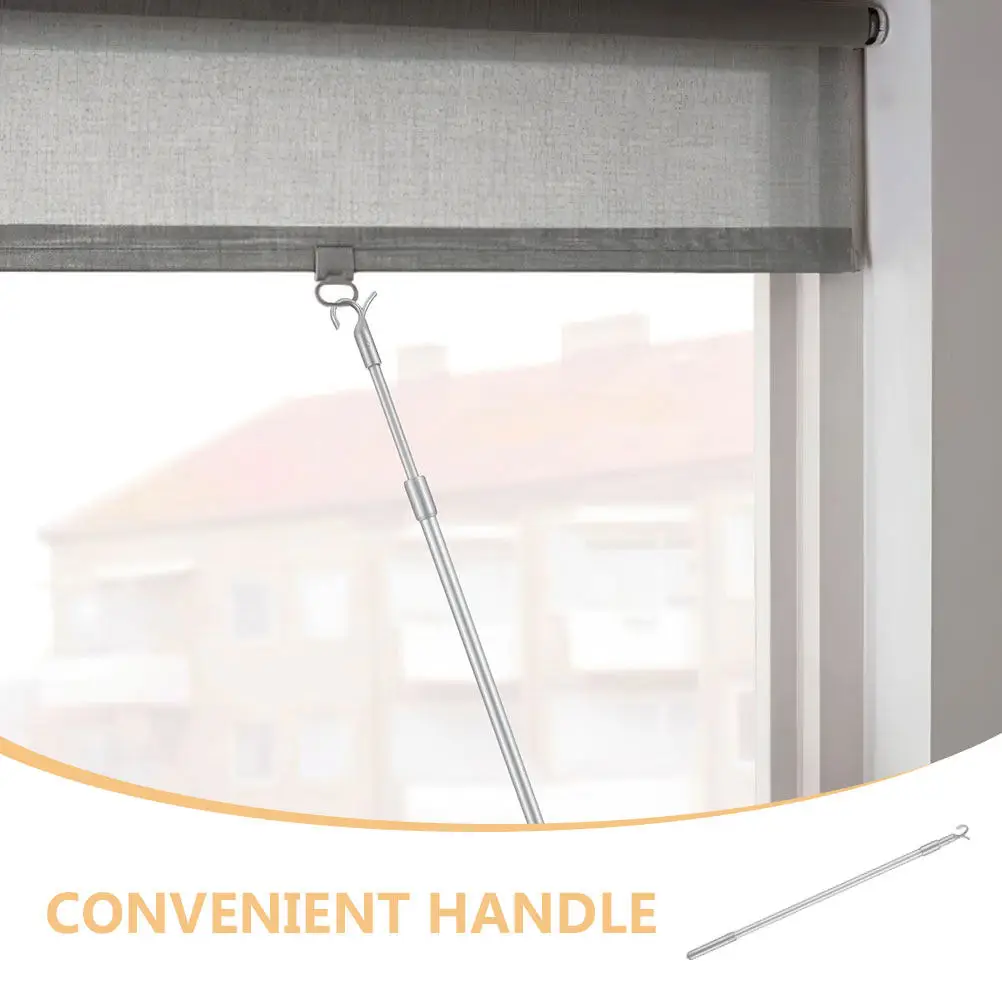 2Pcs Aluminum Alloy Telescopic Curtain Rod Adjustable Extendable Tension Rod for Bedroom Living Room No Drilling Light Blocking