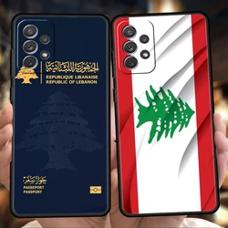 Lebanon Passport Phone Case for Samsung Galaxy A55 A35 A15 A14 A25 A54 A51 A71 A72 A73 A32 A52 A52S A41 5G Soft TPU Shell Capas