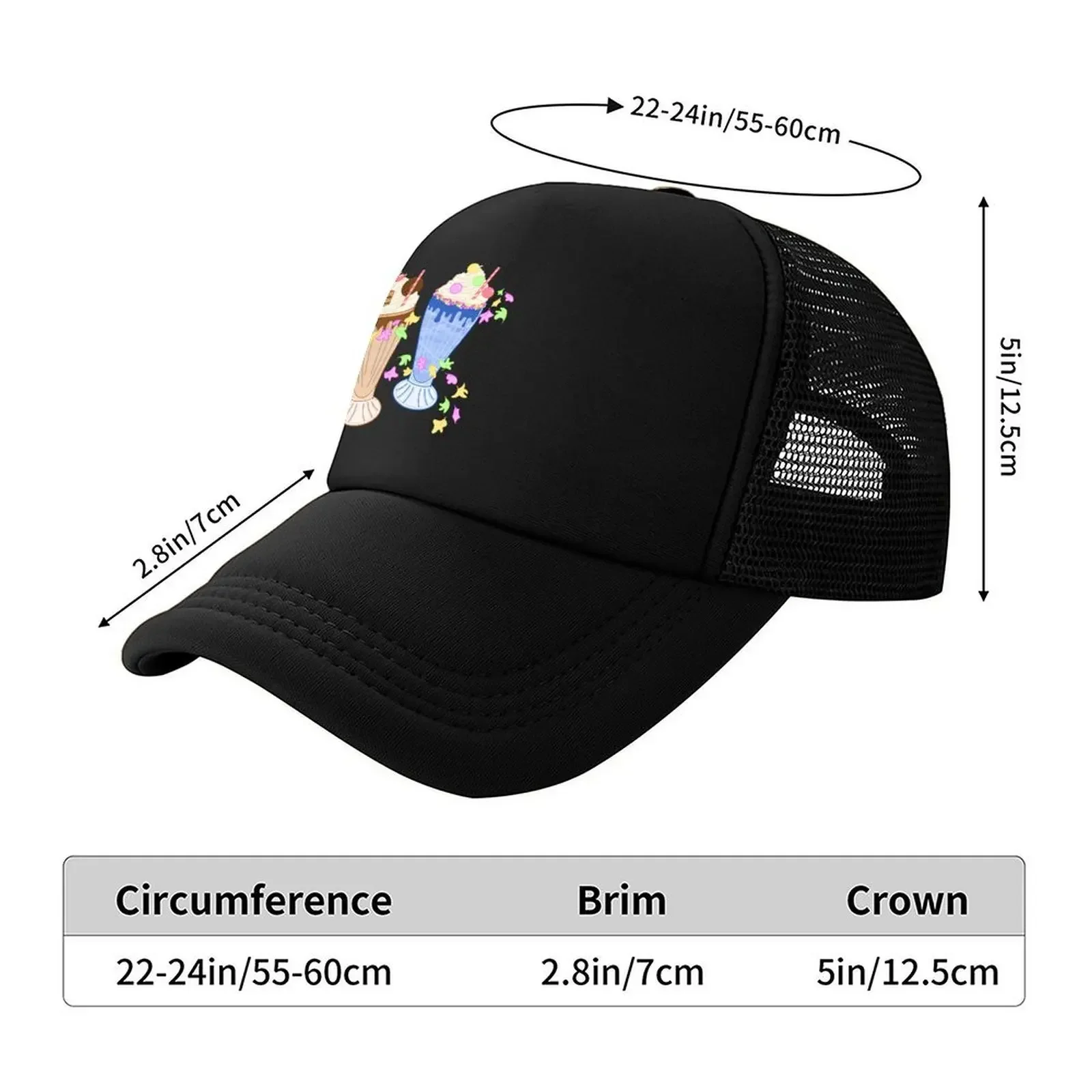 New Nick's And Charlie's Milkshakes - Coloured Outline Baseball Cap Snapback Cap Luxury Woman Cap Fishing Women's Hats Men's