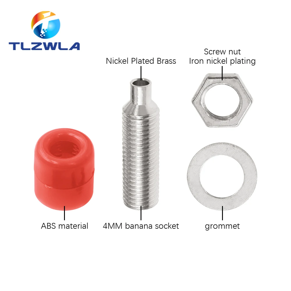 5PCS Insulated Safety 4MM Banana Plug Socket Jack Panel Mount Binding Post Connector Multimeter Socket Banana head