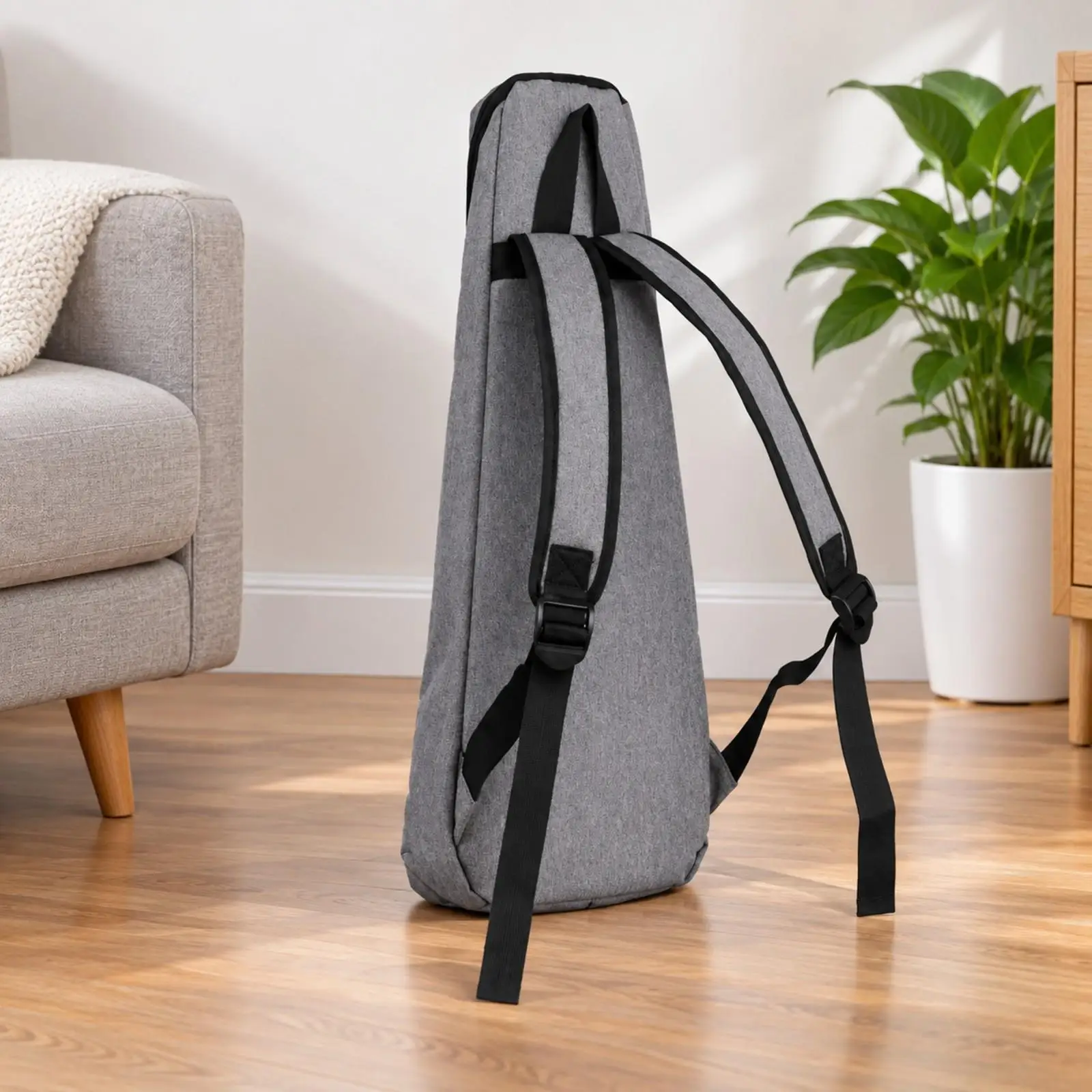 Portable Nylon Ukulele Case with Padded Interior Backpack Carry Design for Rehearsal Performance and Everyday City Use