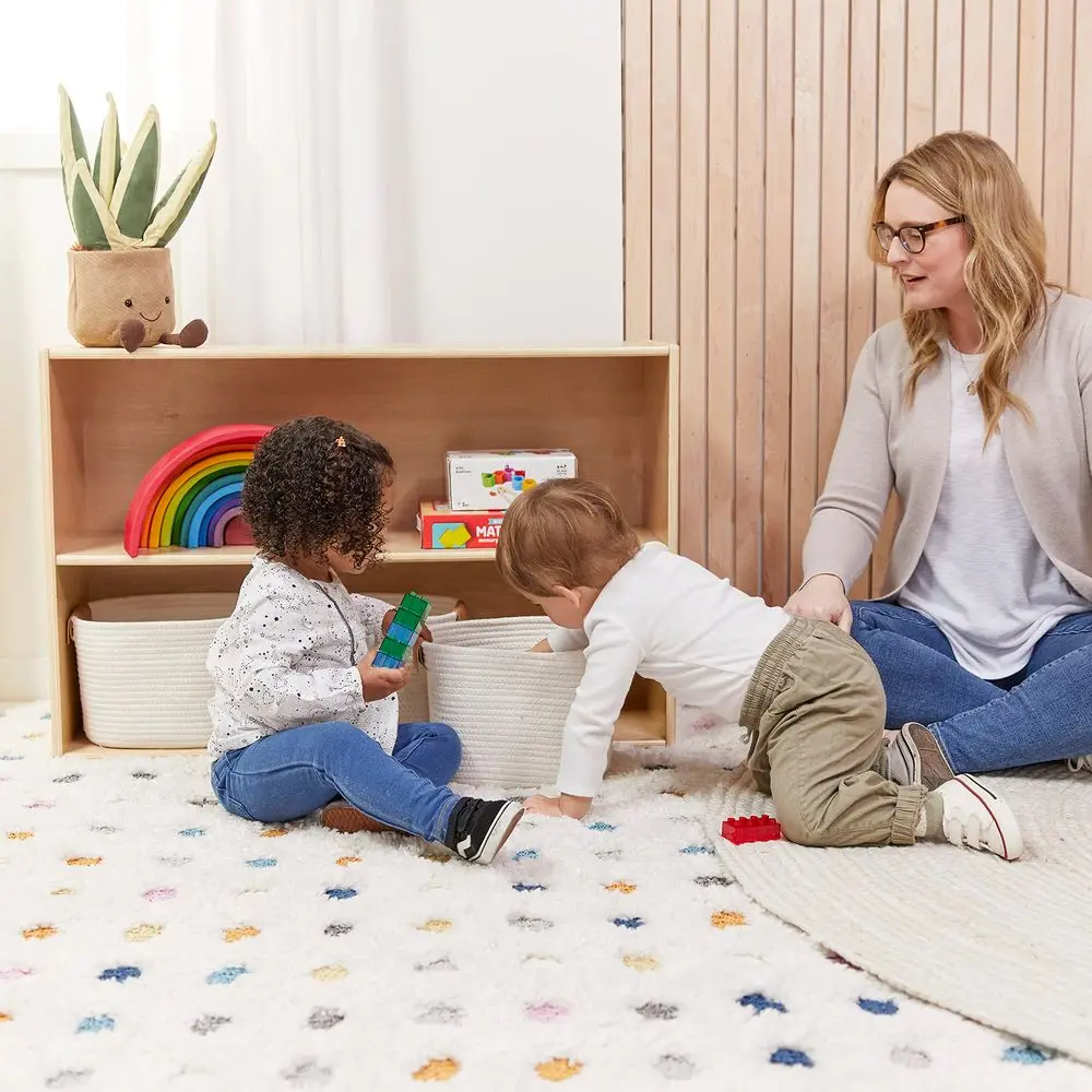 

Стеллаж Streamline с 2 полками, 24 дюйма, для детской комнаты, натуральный цвет, органайзер для книг